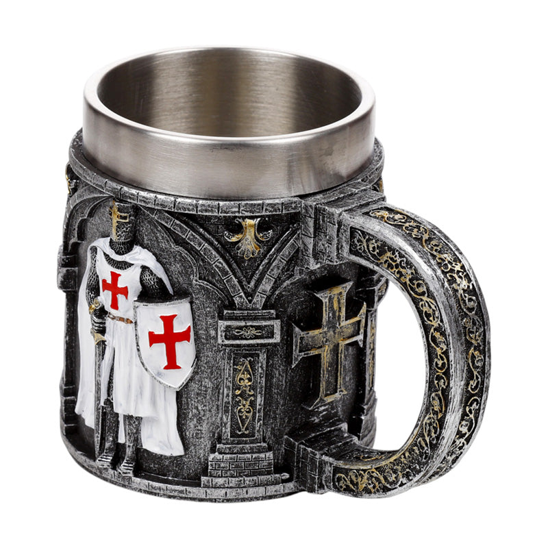 Decorative Medieval Knight with Sword & Shield Tankard KN235