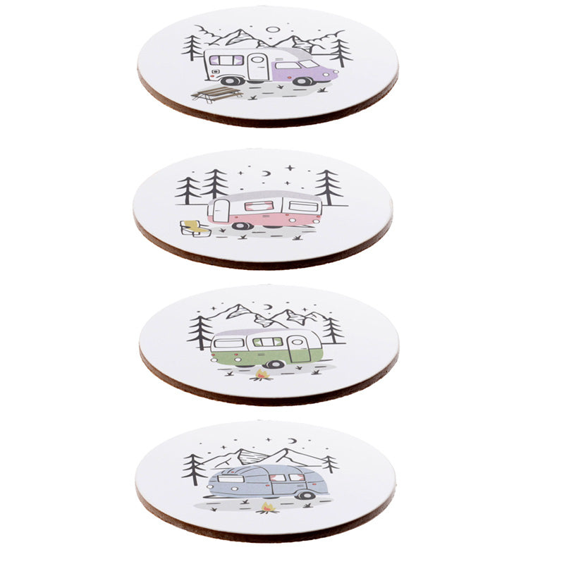 Wildwood Caravan Set of 4 Cork Coasters KP74