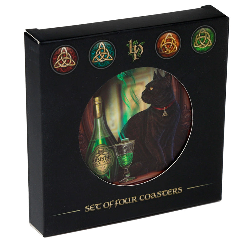 Lisa Parker Magic Cats Set of 4 Cork Coasters KP77