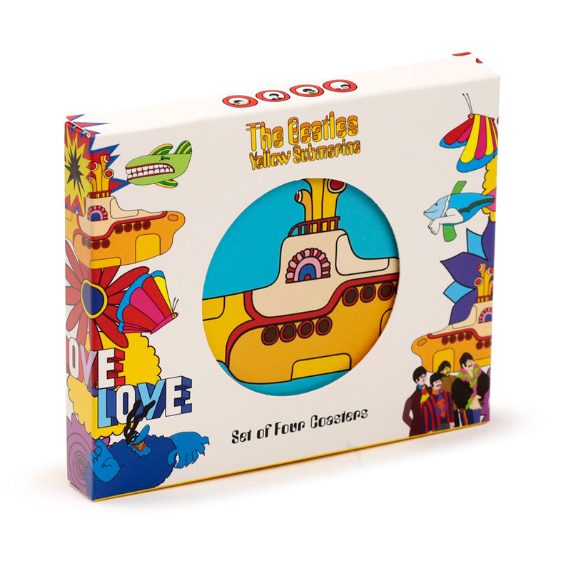 The Beatles Yellow Submarine Set of 4 Cork Coasters KP79