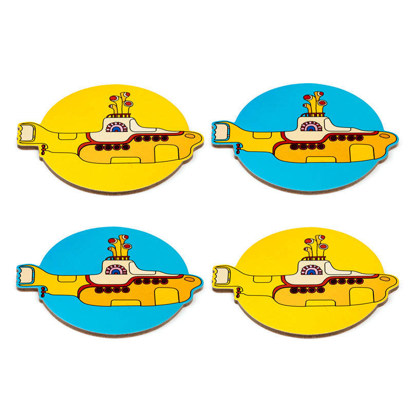 The Beatles Yellow Submarine Set of 4 Cork Coasters KP79