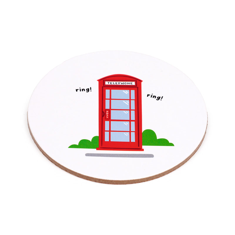 London Souvenir Set of 4 Cork Coasters KP82
