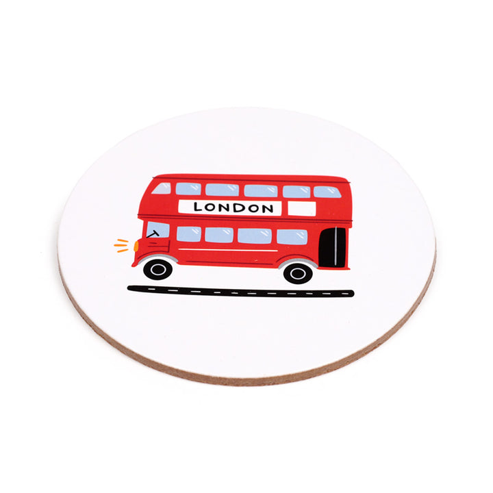 London Souvenir Set of 4 Cork Coasters KP82