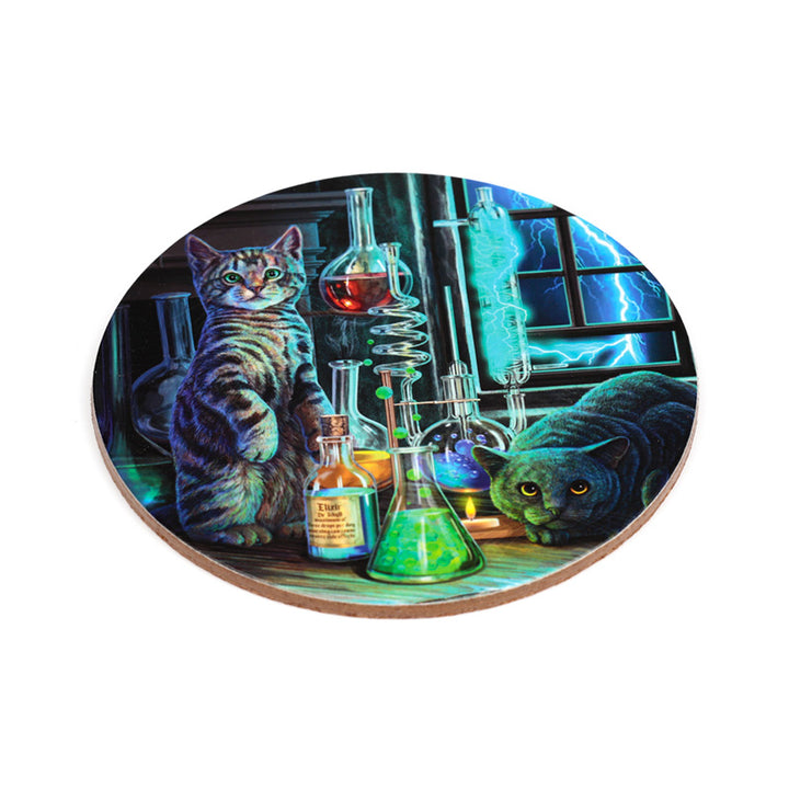 Lisa Parker Magical Cats Set of 4 Cork Coasters (New 2025) KP85