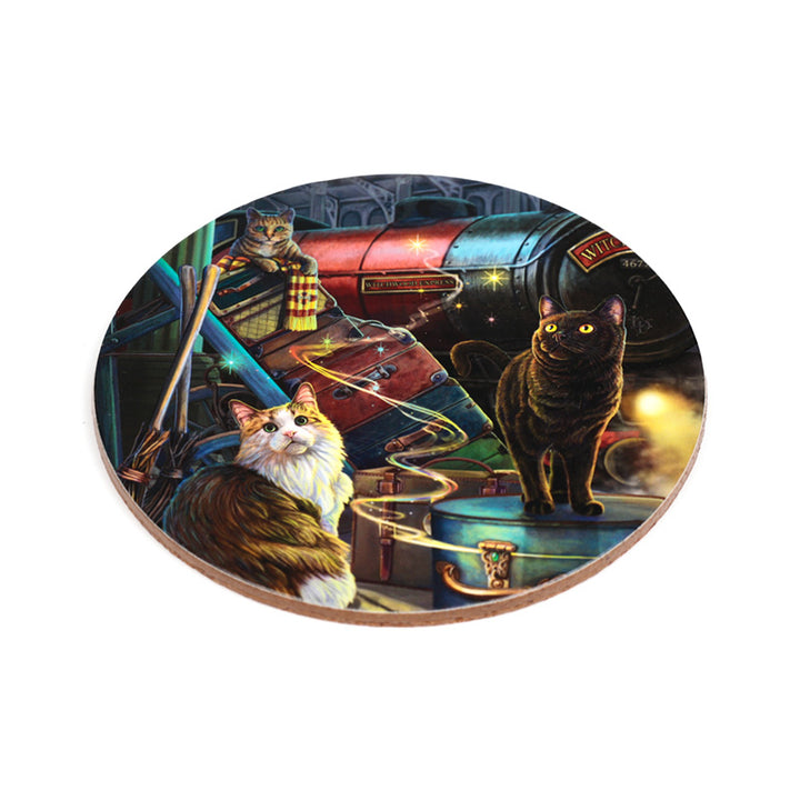 Lisa Parker Magical Cats Set of 4 Cork Coasters (New 2025) KP85