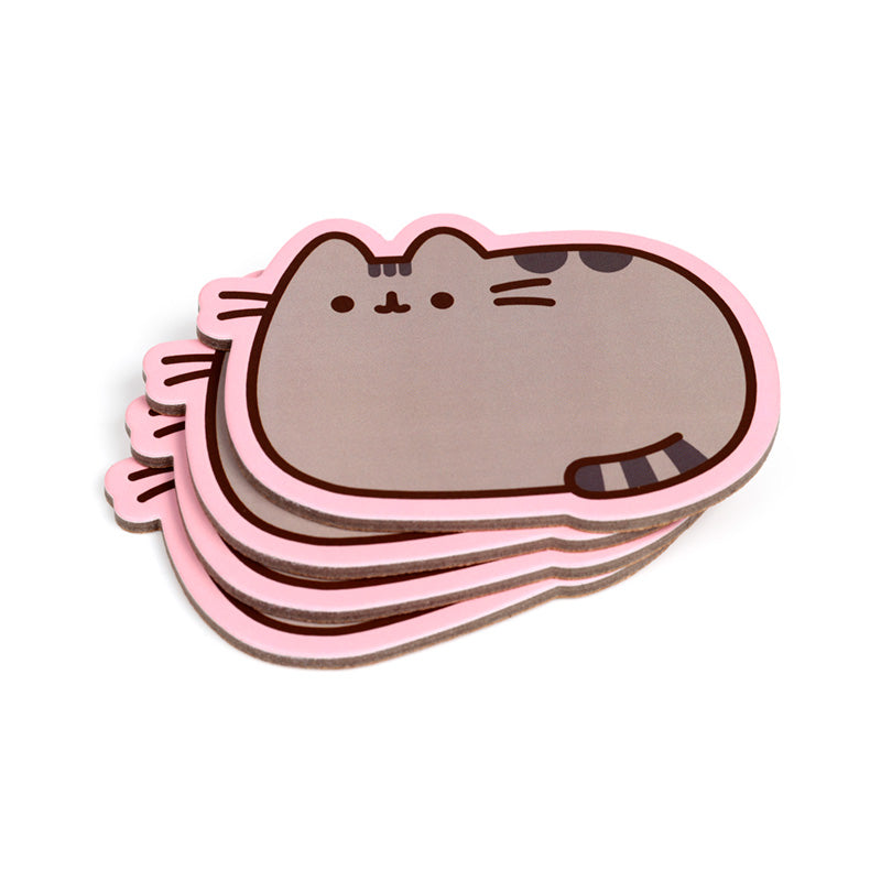 Pusheen the Cat Set of 4 Shaped Cork Coasters KP86