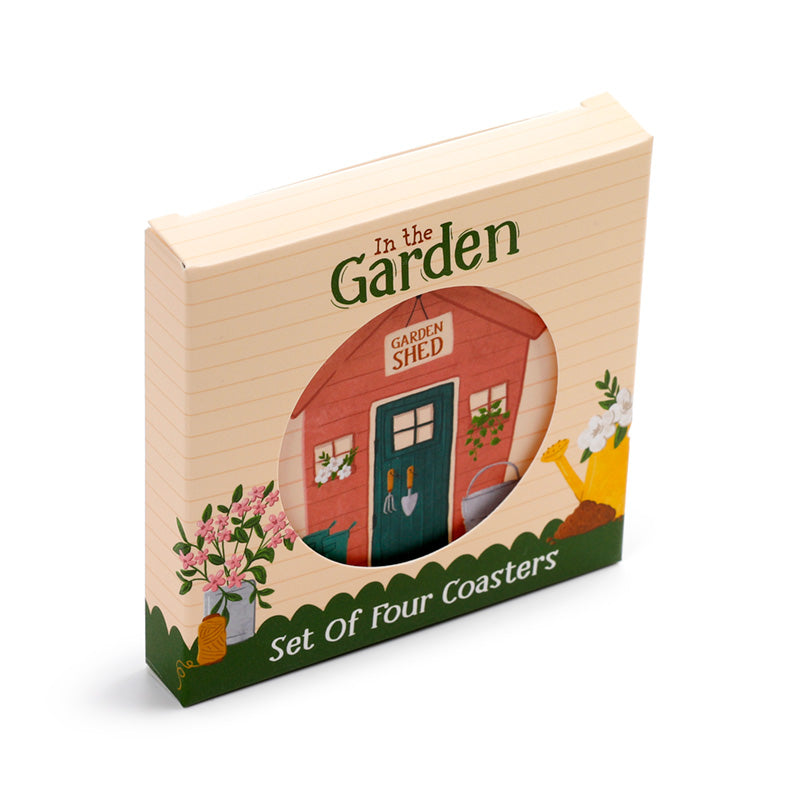 In the Garden Set of 4 Cork Coasters KP87