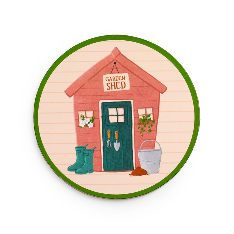 In the Garden Set of 4 Cork Coasters KP87