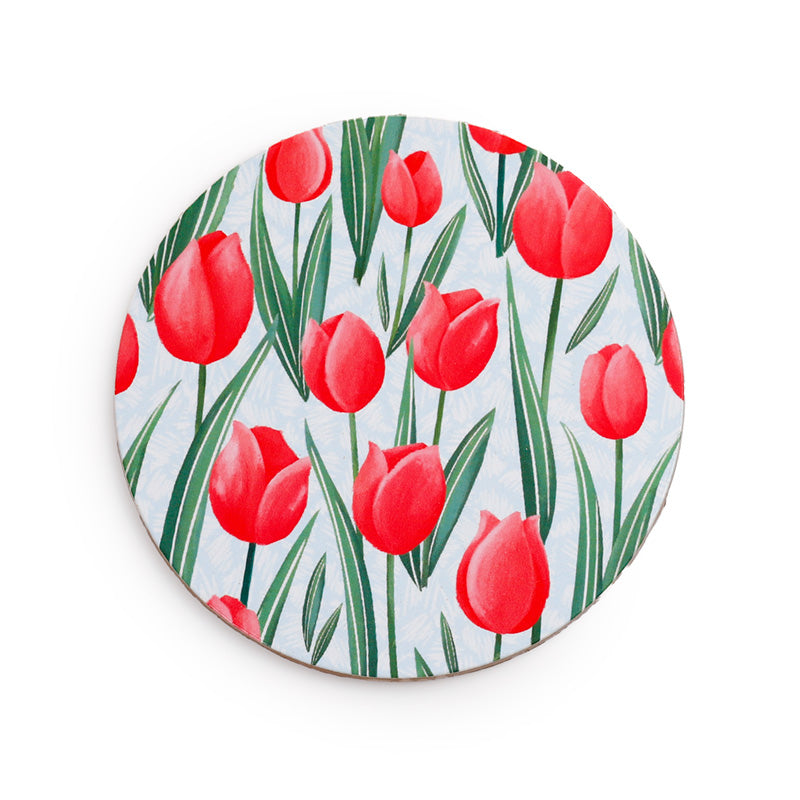 Tulips Set of 4 Cork Coasters KP92