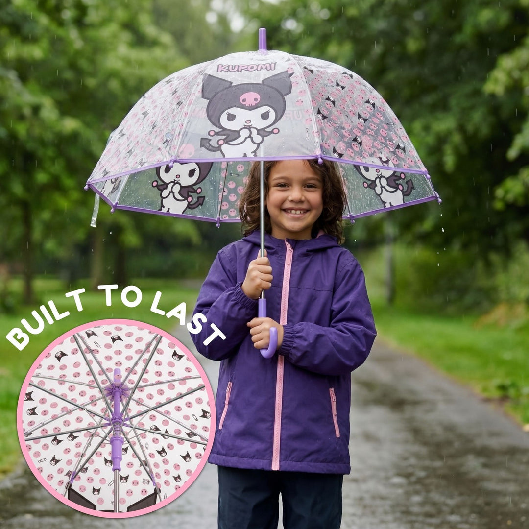 Hello Kitty & Friends Transparent Bell Umbrella 19" Manual Kuromi KU00005