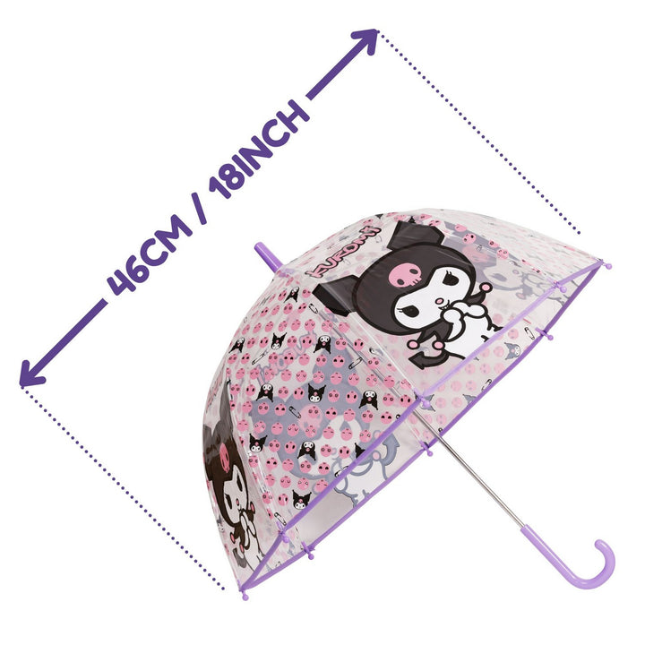 Hello Kitty & Friends Transparent Bell Umbrella 19" Manual Kuromi KU00005