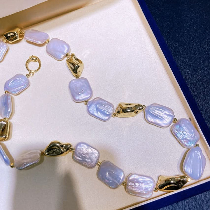 Keshi White Pearl Choker Necklace