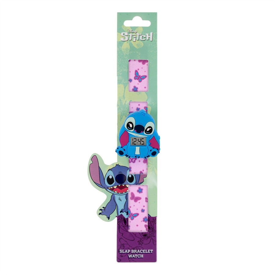 Disney Stitch Digital Slapband Blue Watch LAS4140ARG
