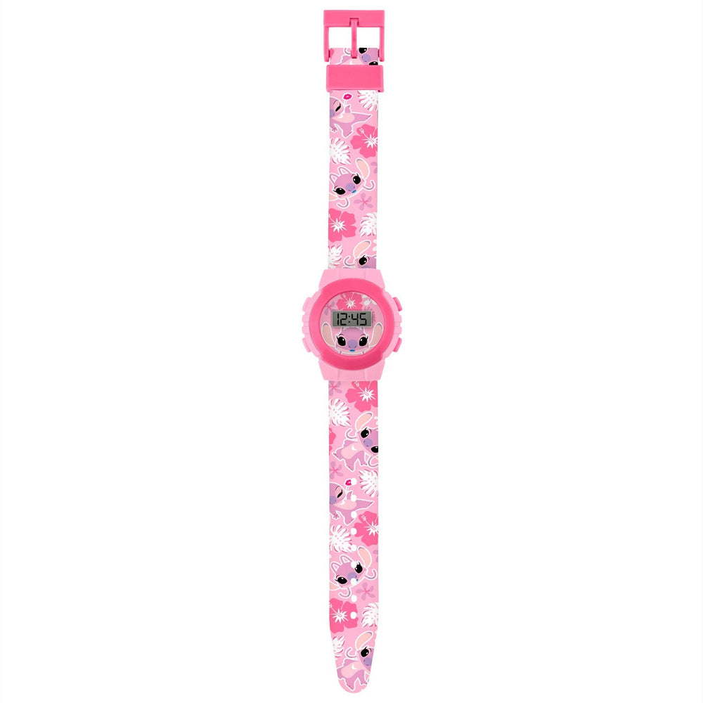 Disney Stitch Angel Printed Digital Pink Watch LAS4141ARG
