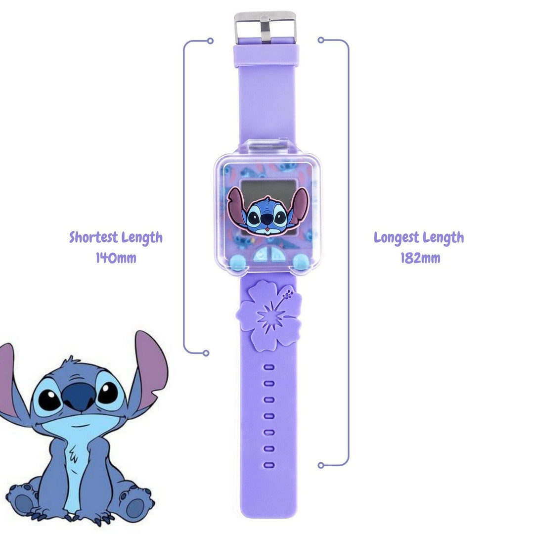 Disney Stitch Purple Strap Learning Blue Watch LAS4162