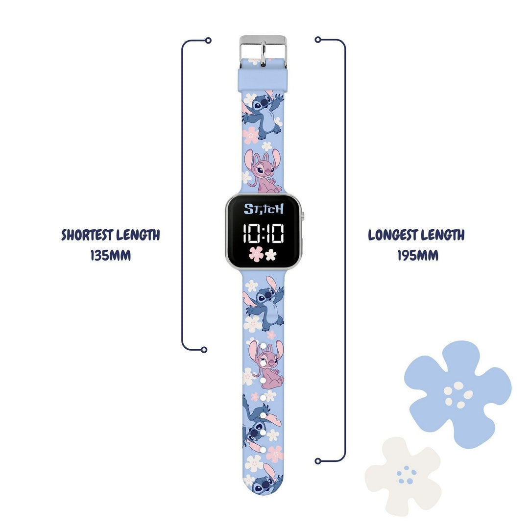 Disney Stitch & Angel Printed Led Watch LAS4200ARG