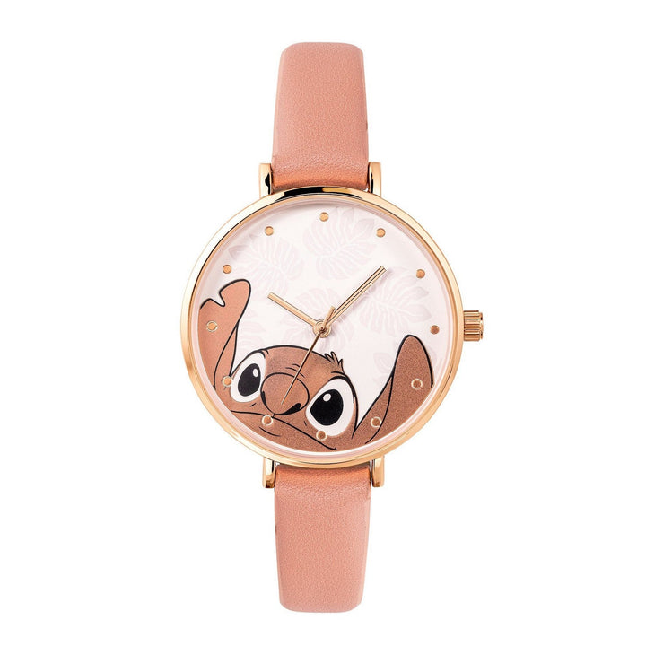 Disney Stitch Pink Analogue Orange Watch LAS5090
