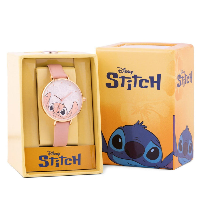 Disney Stitch Pink Analogue Orange Watch LAS5090