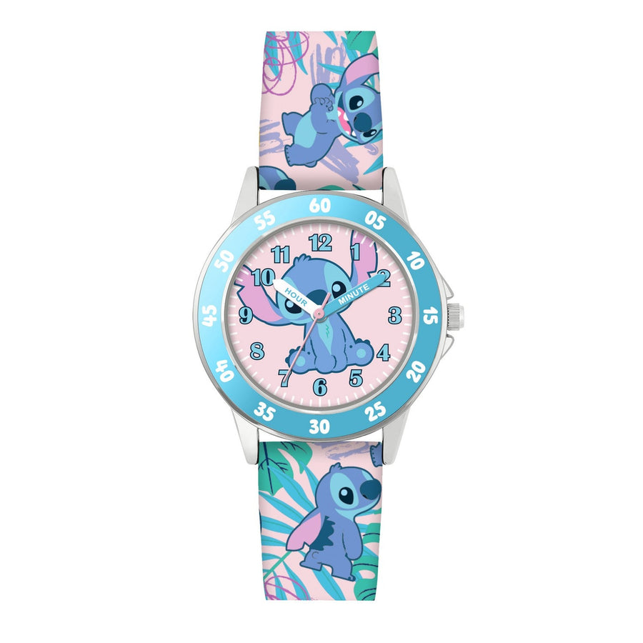 Disney Stitch Printed Strap Time Teacher Watch LAS9011ARG