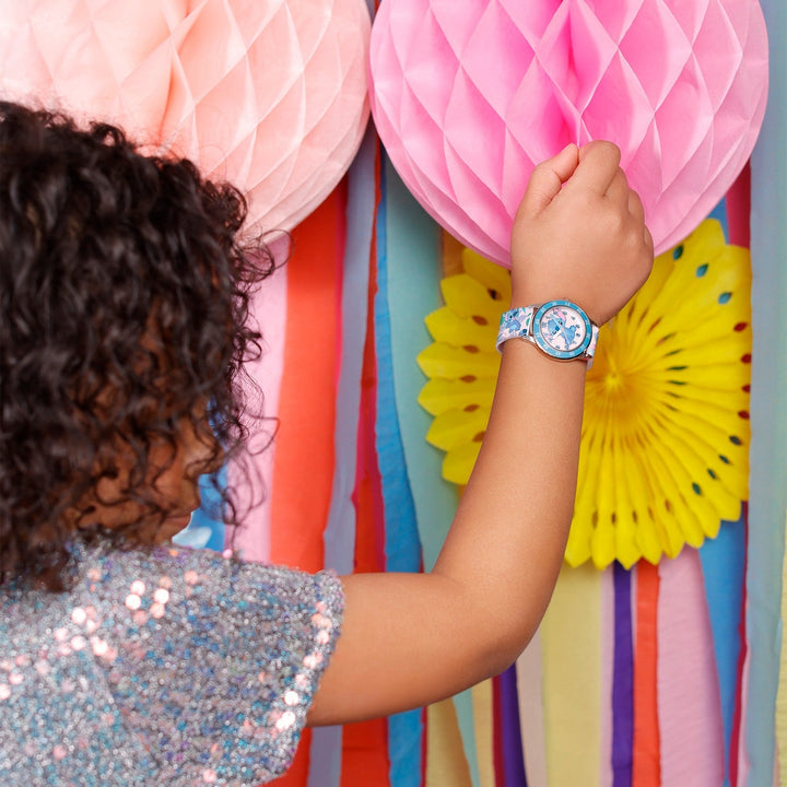 Disney Stitch Printed Strap Time Teacher Watch LAS9011ARG