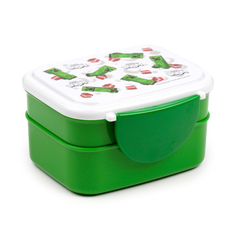 Minecraft SSS Boom Clip Lock Stacked Bento Lunch Box with Cutlery LBOX103