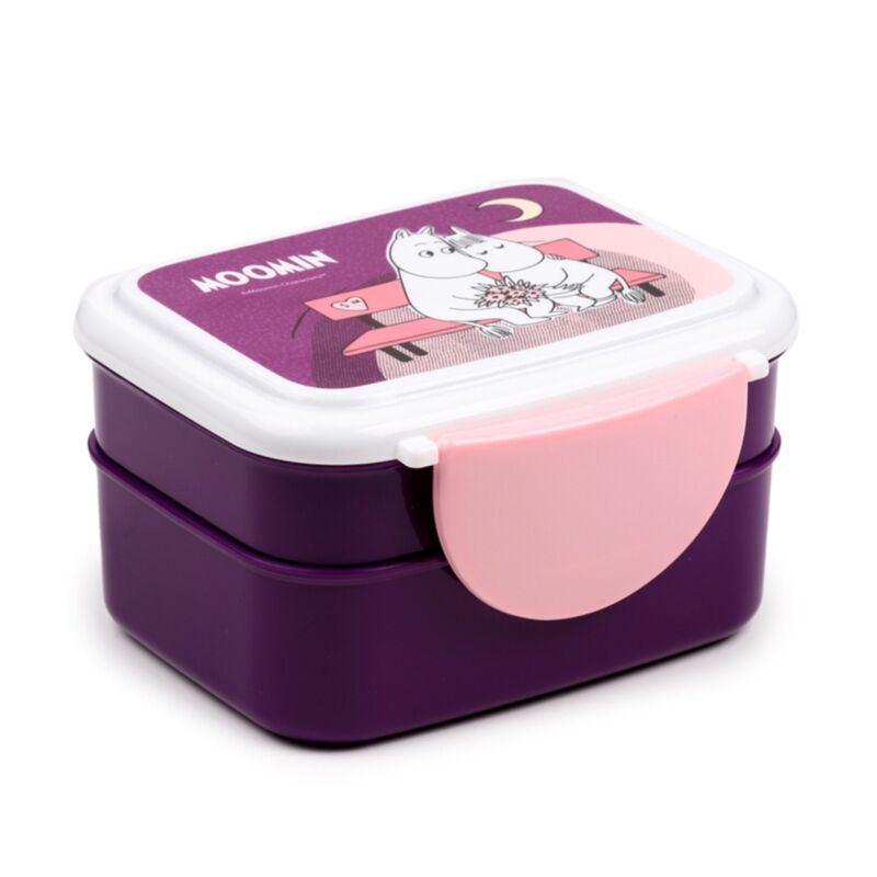 Moomin Clip Lock Stacked Bento Lunch Box with Cutlery LBOX109