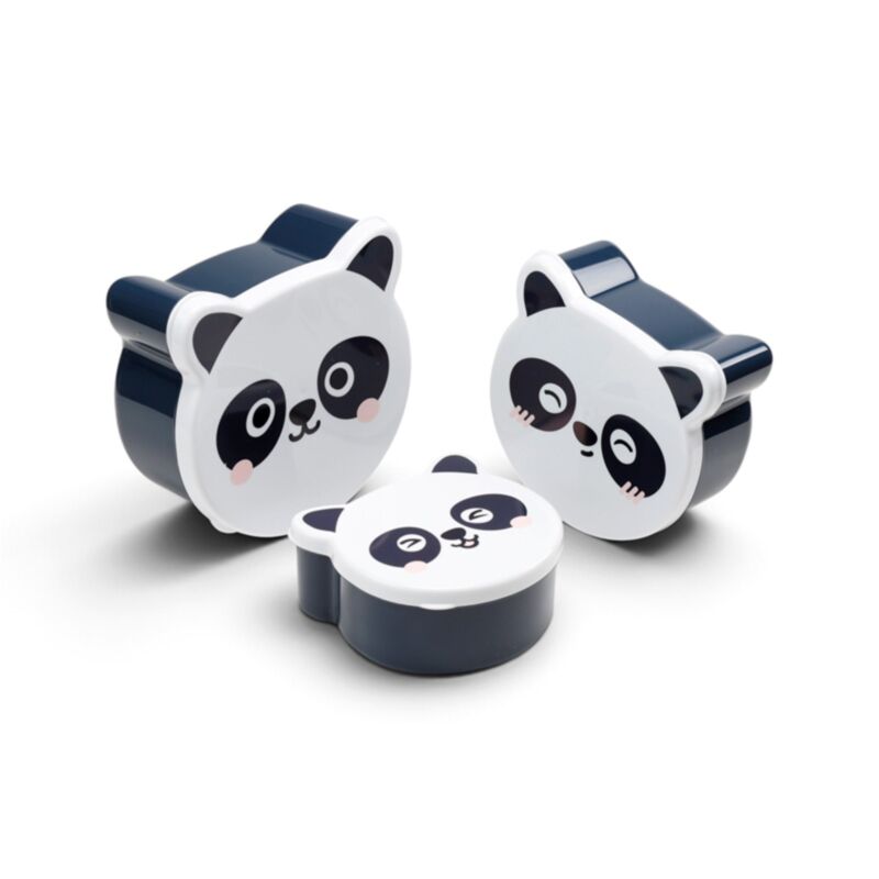 Adoramals Panda Shaped Lunch Box Set of 3 LBOX141
