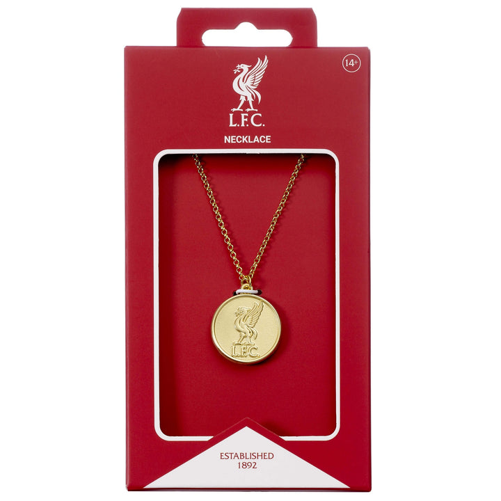 Liverpool Football Club Gold Tone Crest Necklace LFCN0001