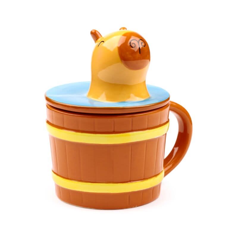 Capybara Ceramic Lidded Mug LMUG24