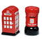 London Icons Red Post Box & Red Telephone Box Ceramic Salt & Pepper Set LON03
