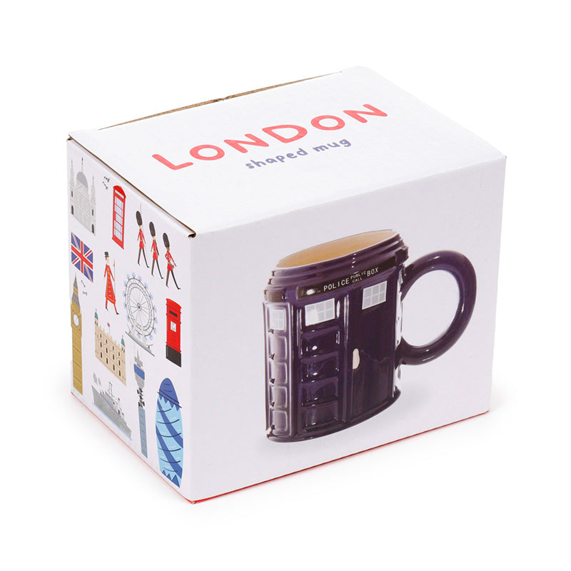 Round Police Box Ceramic Shaped Mug LON54