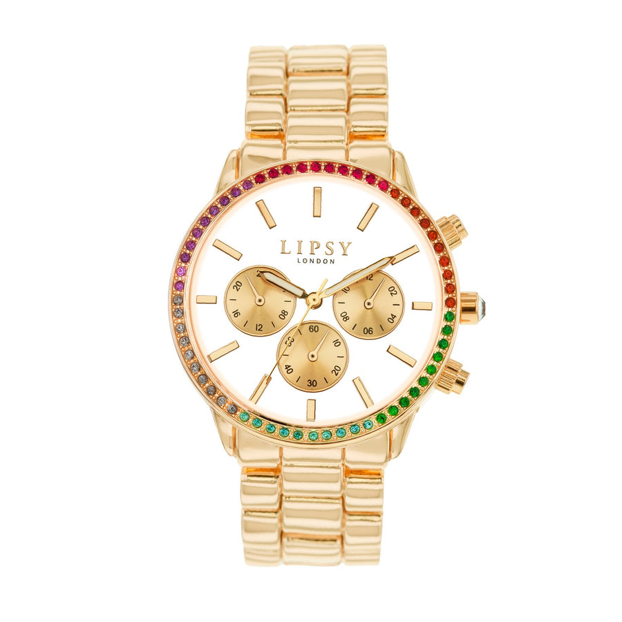 Lipsy Gold Bracelet Mock Multi Dial Watch LP942