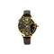Lipsy Black Strap Black Gold Floral Print Dial Watch LP974