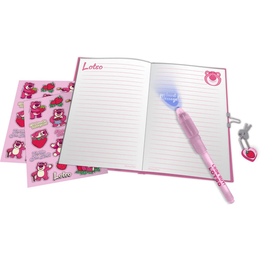 Kids Film And Cartoon 6 Piece Locked Diary Magic Ink Set Lotso Toy Story Pen LTS00011