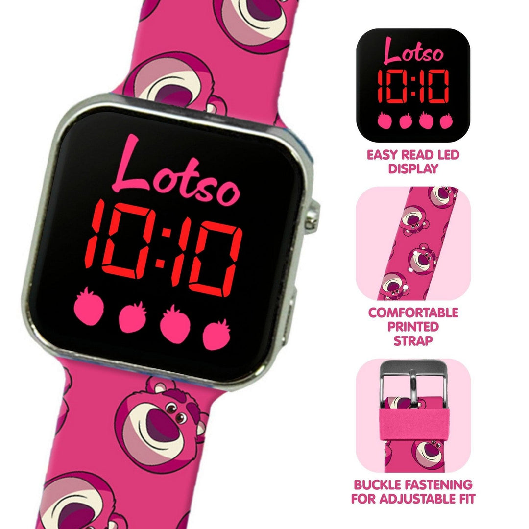 Kids Film And Cartoon Toy Story Lotso Led Pink Watch LTS00017