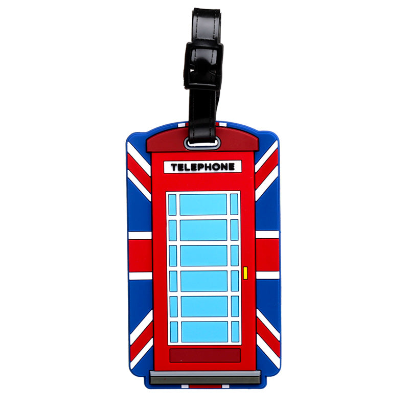London Souvenir Union Jack Red Telephone Box PVC Luggage Tag LUT04