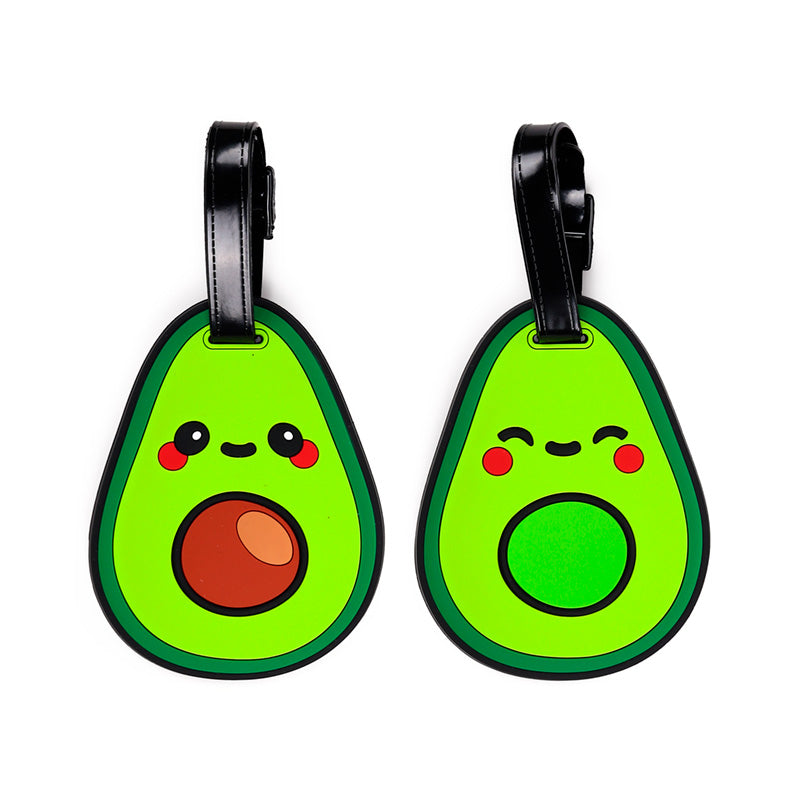 Foodiemals Avocado PVC Luggage Tag Set of 2 LUT48