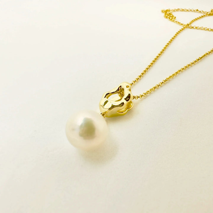 Lava Pearl Pendant Necklace
