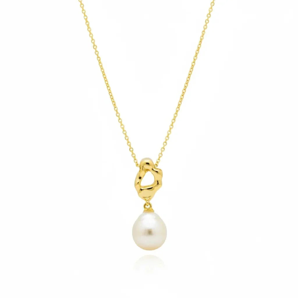 Lava Pearl Pendant Necklace