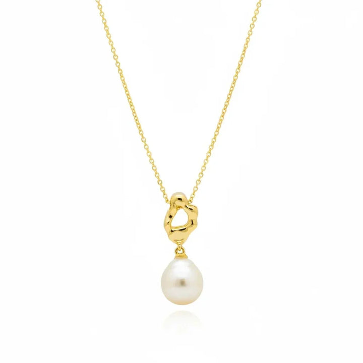 Lava Pearl Pendant Necklace