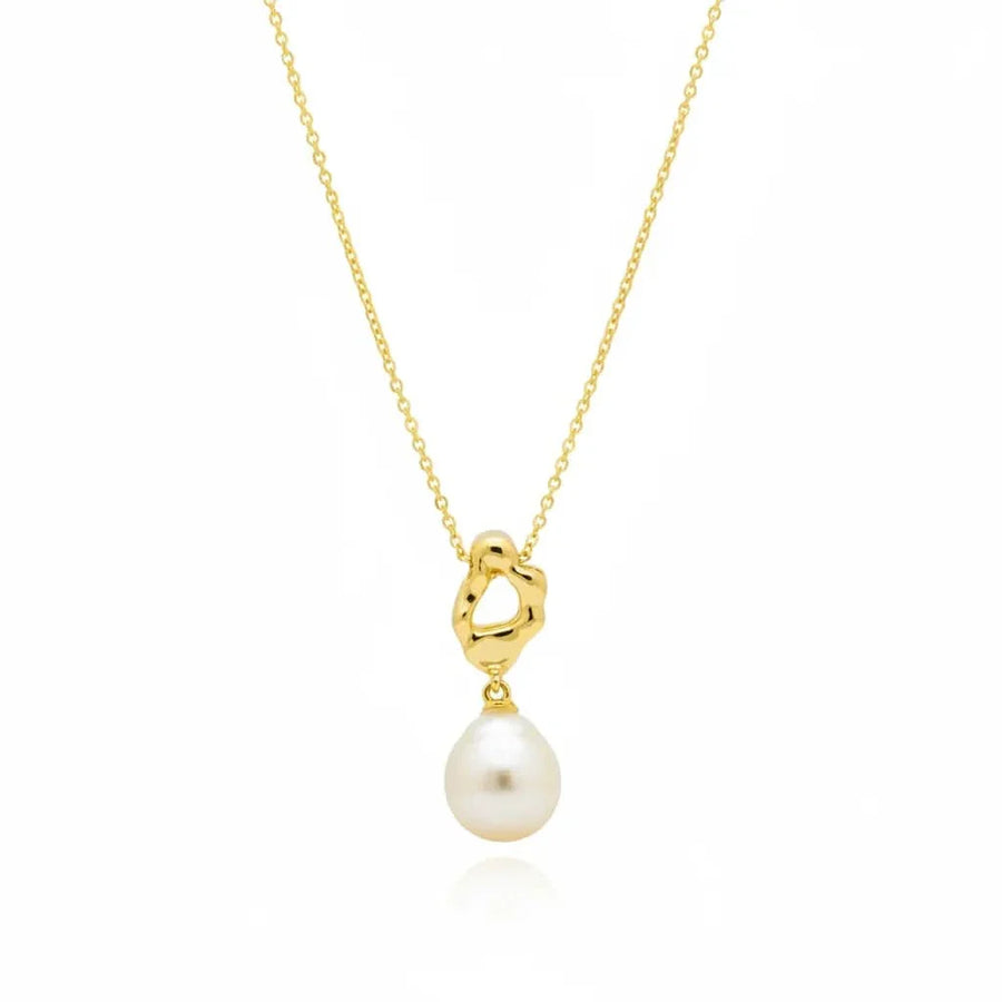 Lava Pearl Pendant Necklace