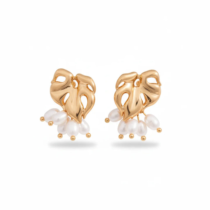 Leaves Seeds Pearl Earrings