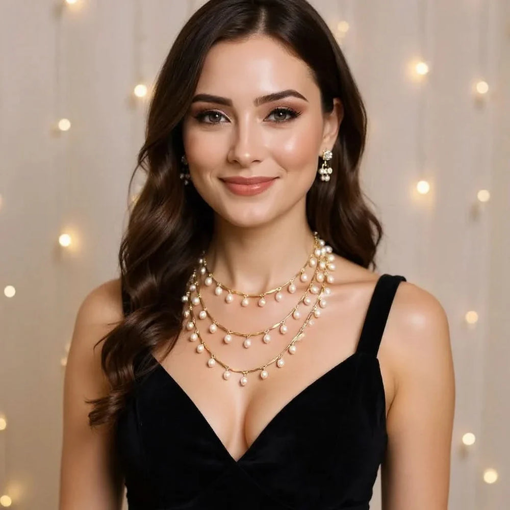 Long Freshwater Pearl Chain Necklace