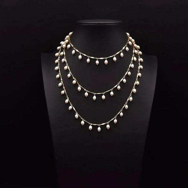 Long Freshwater Pearl Chain Necklace