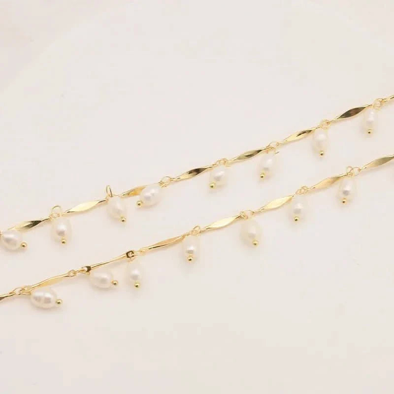 Long Freshwater Pearl Chain Necklace