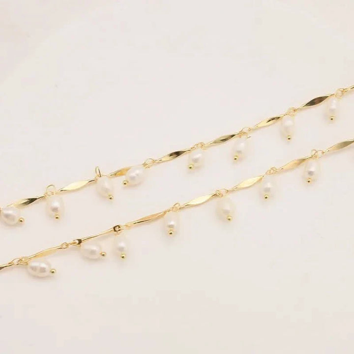 Long Freshwater Pearl Chain Necklace