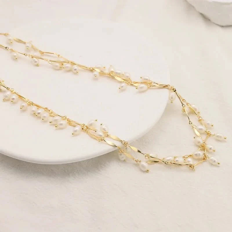 Long Freshwater Pearl Chain Necklace