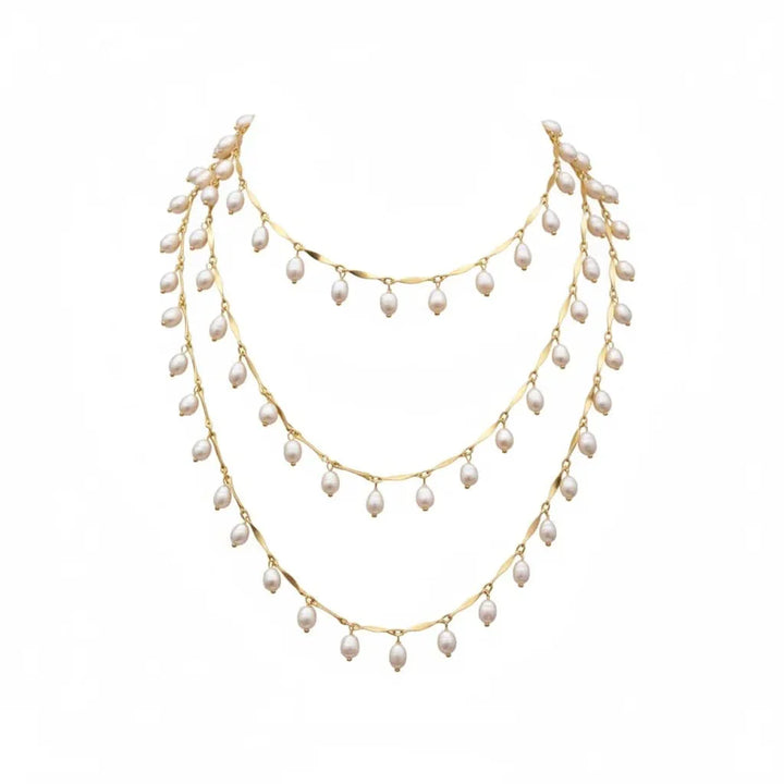 Long Freshwater Pearl Chain Necklace