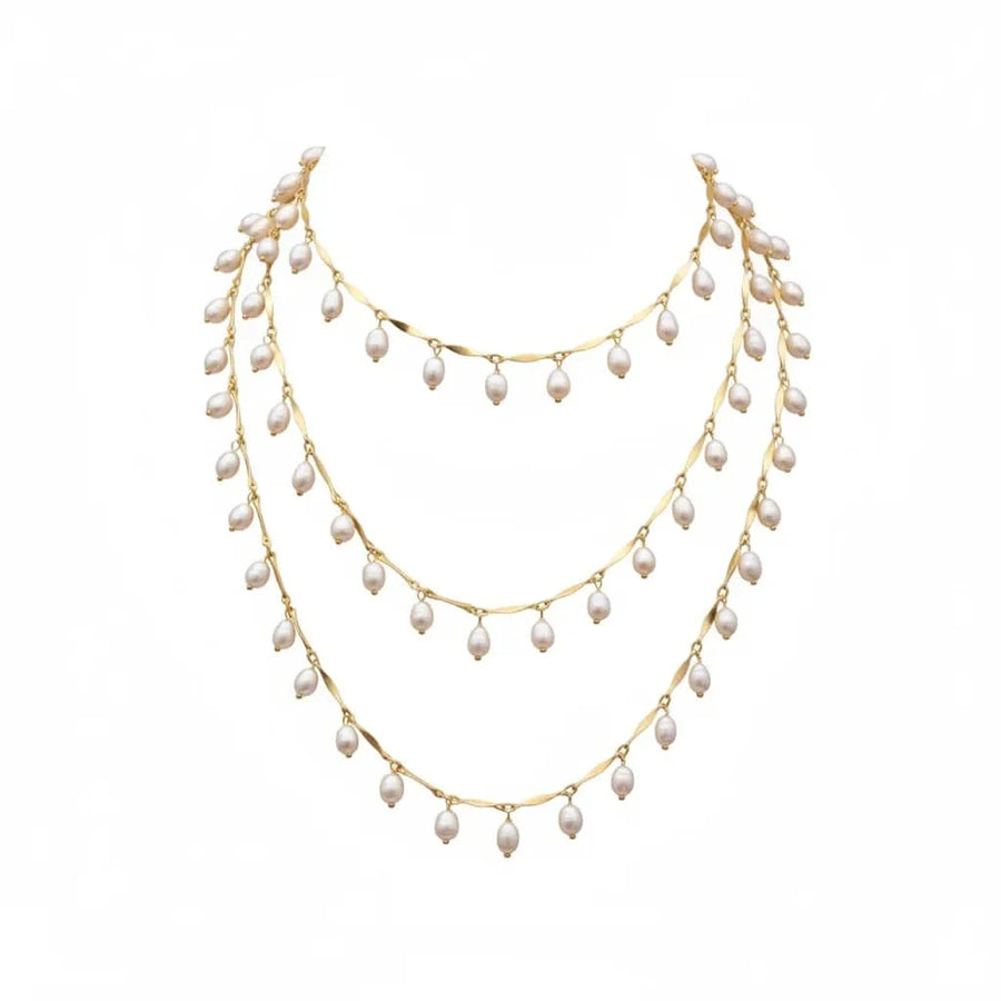 Long Freshwater Pearl Chain Necklace