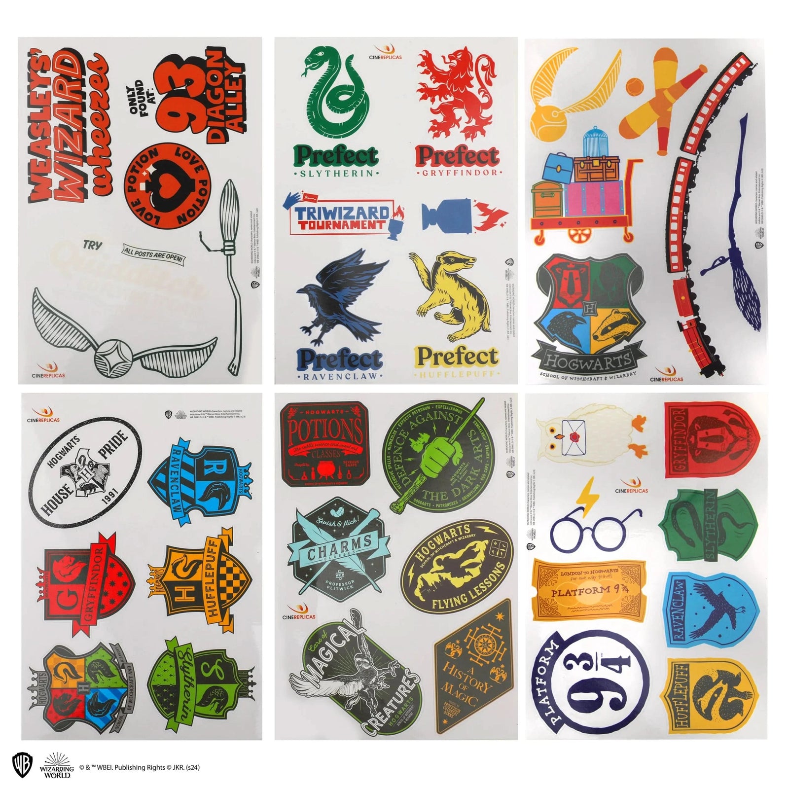 Harry Potter Set Of 36 Luggage Stickers CR5215